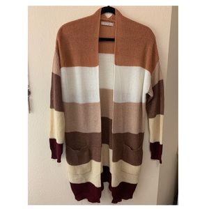 COLOR BLOCK CARDIGAN